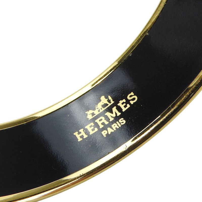 Hermes Bracelet Emile GM Metal Cloisonne Multicolor Black Pink Gold Hardware — view 6
