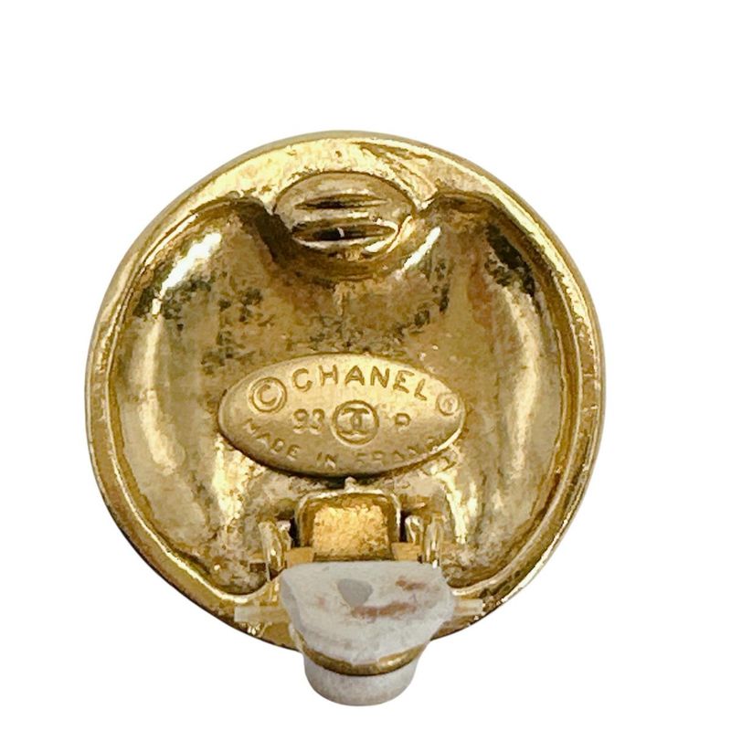 Chanel Vintage Large Coco Mark Earrings — view 9