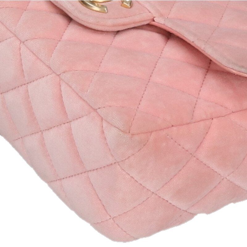 Chanel Mini Quilted 20 Velour Chain Shoulder Bag Women — view 4