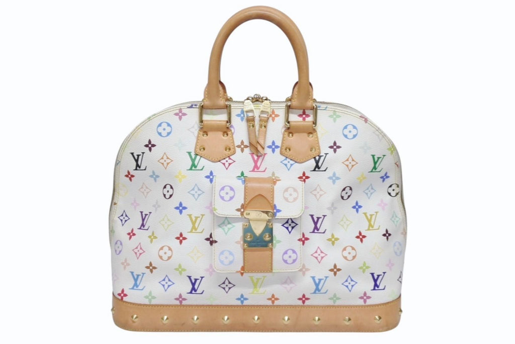 Louis Vuitton Takashi Murakami Alma GM Handbag Monogram Multicolor White
