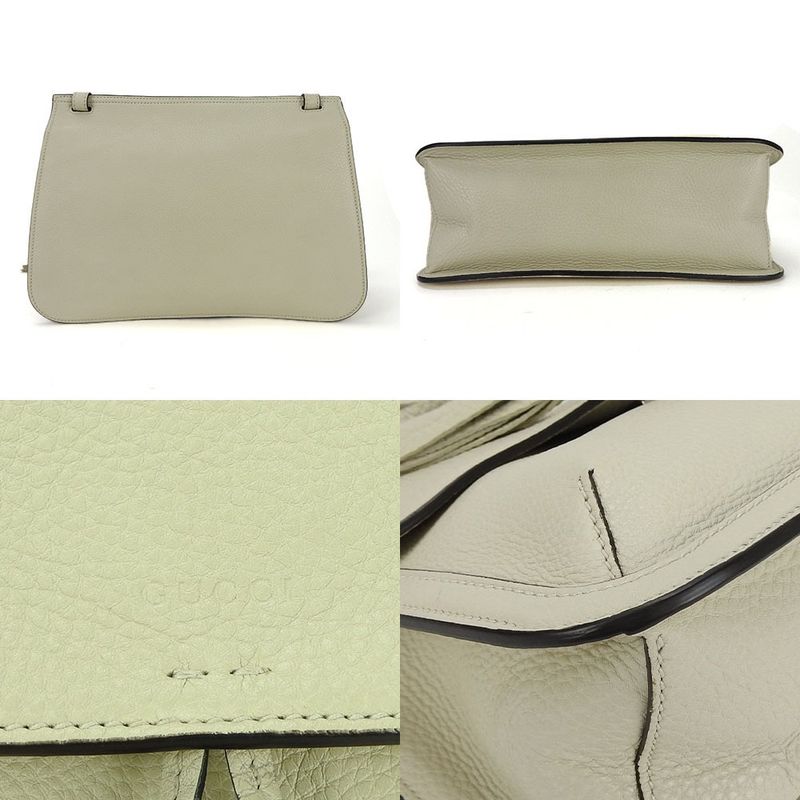 Gucci Shoulder Bag Bamboo Daily Leather Ivory Simple Usual Women — view 3