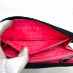 Chanel Round Zipper Long Wallet Black Cambon — view 8