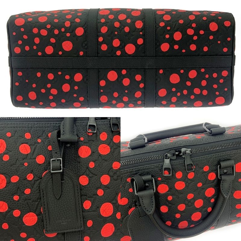 Louis Vuitton Monogram Keepall Bandouliere 50 Yayoi Kusama Black — view 7