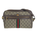 Gucci Sherry Line Ophidia Beige GG Supreme Canvas Leather Shoulder Bag