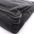 Prada Handbag Black Nylon Saffiano Leather to Line Guru Logo 2-Way Shoulder — view 5