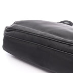 Prada Handbag Black Nylon Saffiano Leather to Line Guru Logo 2-Way Shoulder — view 6