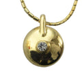 Dior Necklace Rhinestone Logo Gold