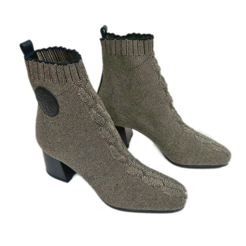 Hermes Volver Knit Boots Gray Black Size 36 Shoes Apparel — view 2
