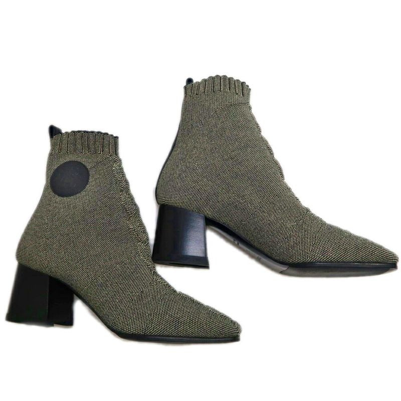 Hermes Volver Knit Boots Gray Black Size 36 Shoes Apparel — view 4