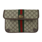 Gucci GG Small Belt Bag Waist Supreme Canvas Leather Beige Ebony