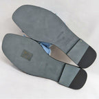 Hermes Oran Sandals 38 Denim Leather Shoes — view 8