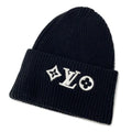 Louis Vuitton Knit Hat Beanie LV Headline Wool Noir Black