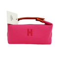 Hermes Brid A Black PM Handbag Pouch Hibiscus Pink