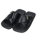 Prada Cross Strap Leather Sandals 8