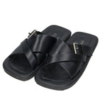 Prada Cross Strap Leather Sandals 8