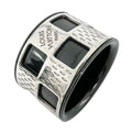 Louis Vuitton Damier Parforet Metal Silver Black Ring