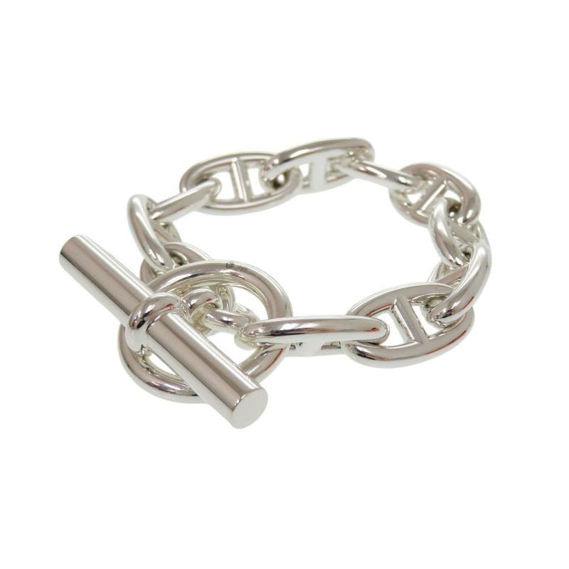 Hermes Chaine D'ancre GM 11 Frames Silver 925 Bracelet 0506