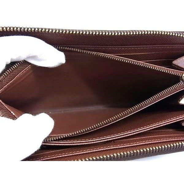 Louis Vuitton Wallet Zippy Brown Monogram Gold Hardware — view 6
