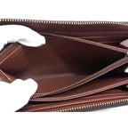 Louis Vuitton Wallet Zippy Brown Monogram Gold Hardware — view 6