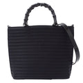 Gucci Bag Shoulder 2-Way Bamboo Nylon Black 000 1998