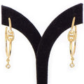 Hermes Earrings Chaine D'ancre Hoop Diamond Total 18k Pink Gold