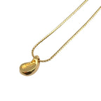 Dior Teardrop Rhinestone Color Stone Clear Gold Necklace — view 2