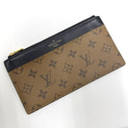 Louis Vuitton Slim Purse Coin Case Monogram Reverse Brown Black