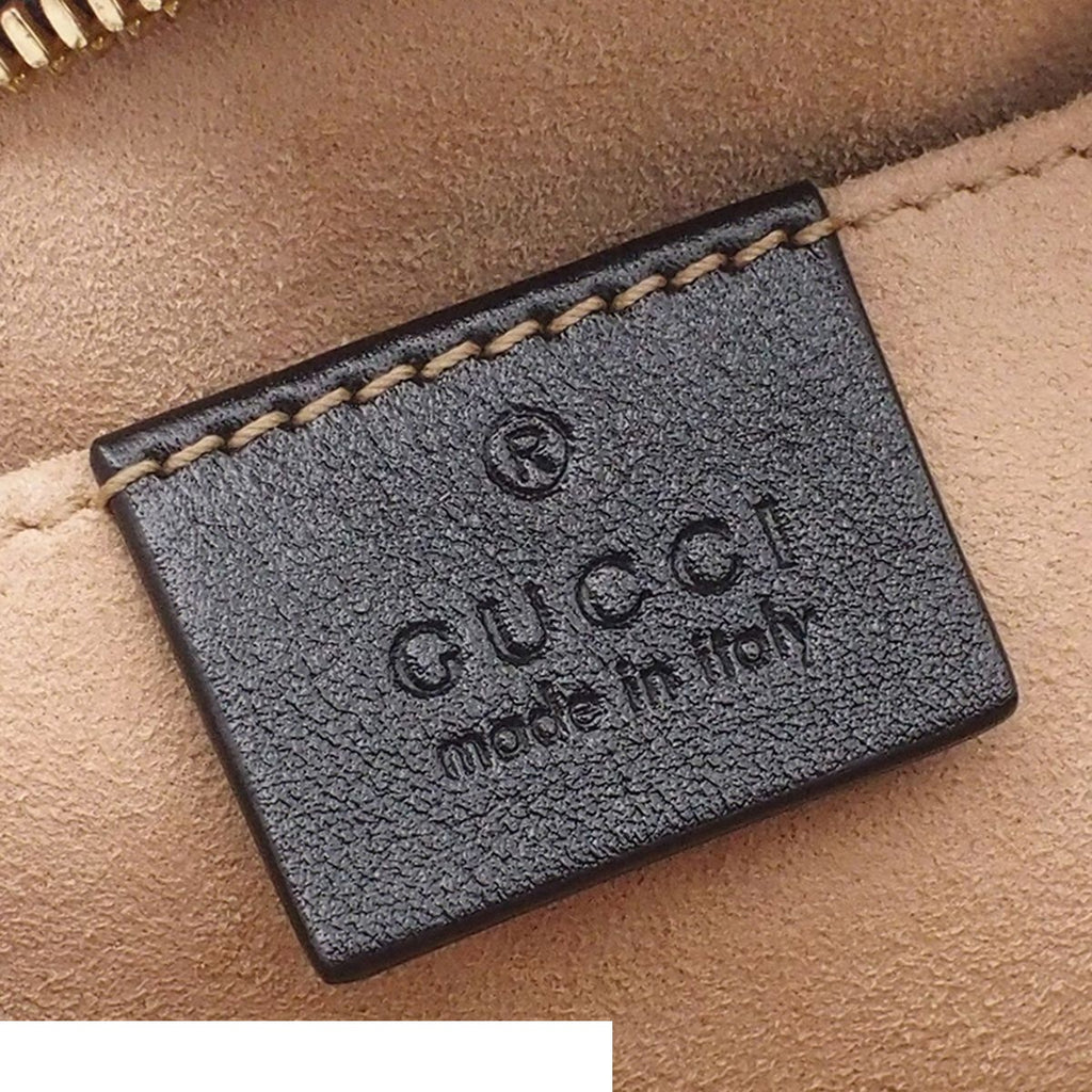 Gucci Shoulder Bag GG Marmont Small Beige Black Canvas — view 7