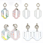 Hermes Attrage Earrings Both Ears Enamel White Multicolor Height 6 cm — view 2