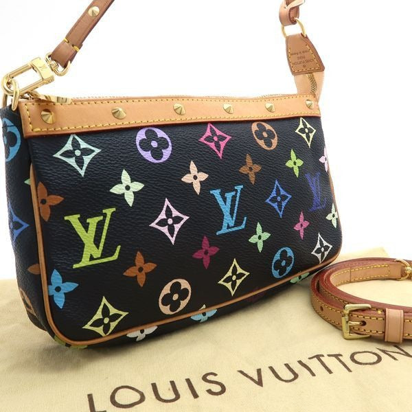 Louis Vuitton Pochette Accessory Monogram Multicolor With Long — view 2