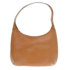 Celine Shape Push Leather Camel Shoulder Bag Brown 0441