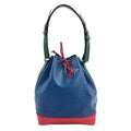 Louis Vuitton Noe Epi Tricolor Leather Green Blue Red Shoulder Bag Gold