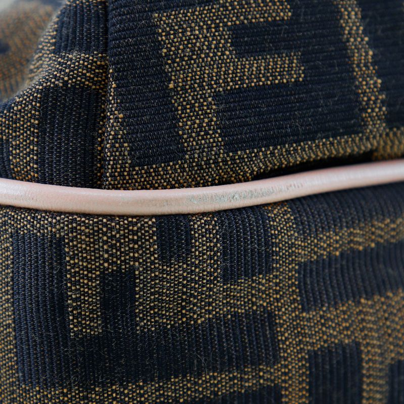 Fendi Zucca Logo Charm 8 Bh156 Canvas Brown Tote Bag — view 4