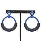 Hermes Loop Grand Earrings PM Aluminum Navy — view 2
