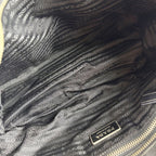Prada Mini Tote Triangle Logo Tessuto Nylon Saffiano Leather Black — view 9