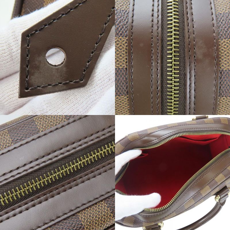 Louis Vuitton Handbag Duomo Damier Leather Ebene Brown Gold Hardware — view 7