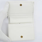 Gucci Sherry Line GG Quilted Compact Wallet White Leather Bifold — view 5