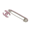 Chanel Brooch CC Logo Rhinestone