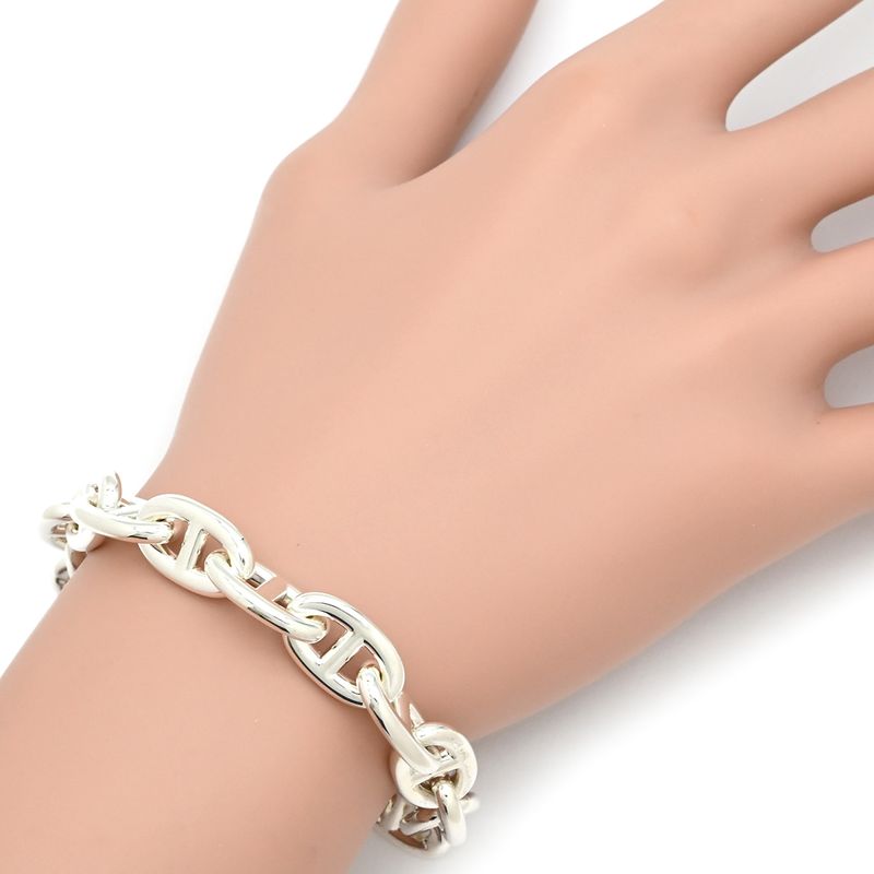 Hermes Bracelet Chaine D'ancre MM Silver 925 14 Frames Star Ring — view 8