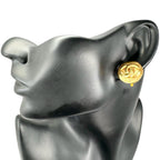 Chanel Earrings CC Logo Gold Round — view 2