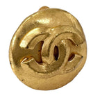 Chanel Earrings CC Logo Gold Round — view 6