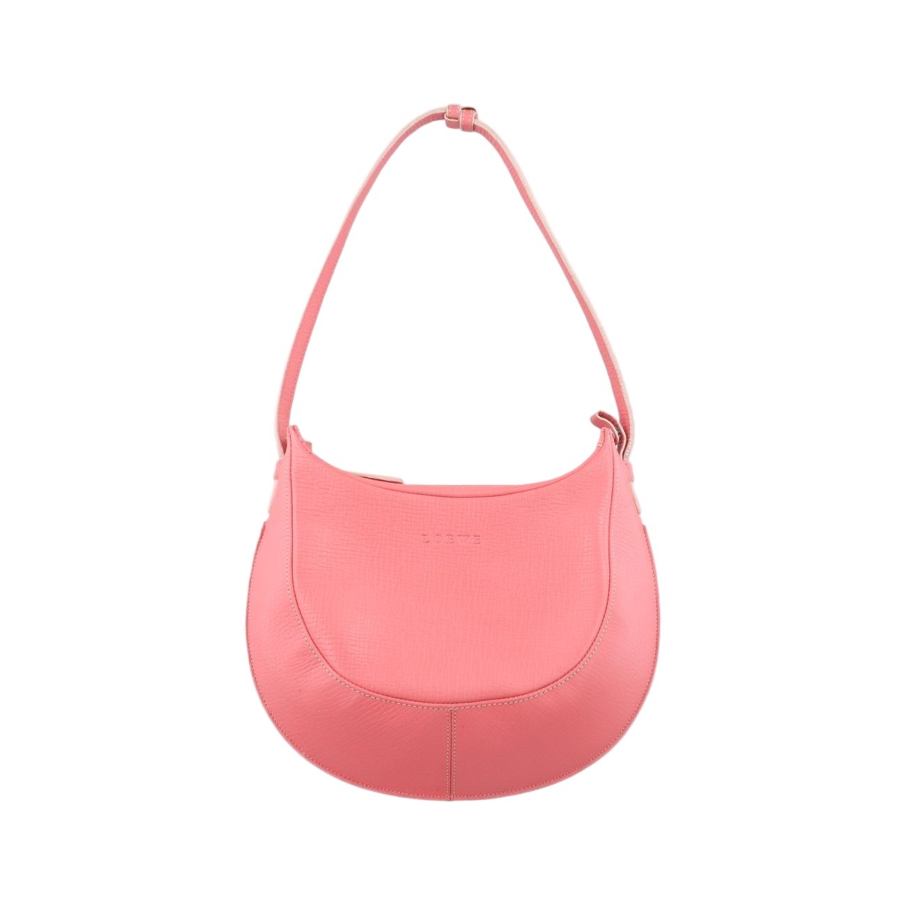 Loewe Half Moon Bag Pink Leather 22