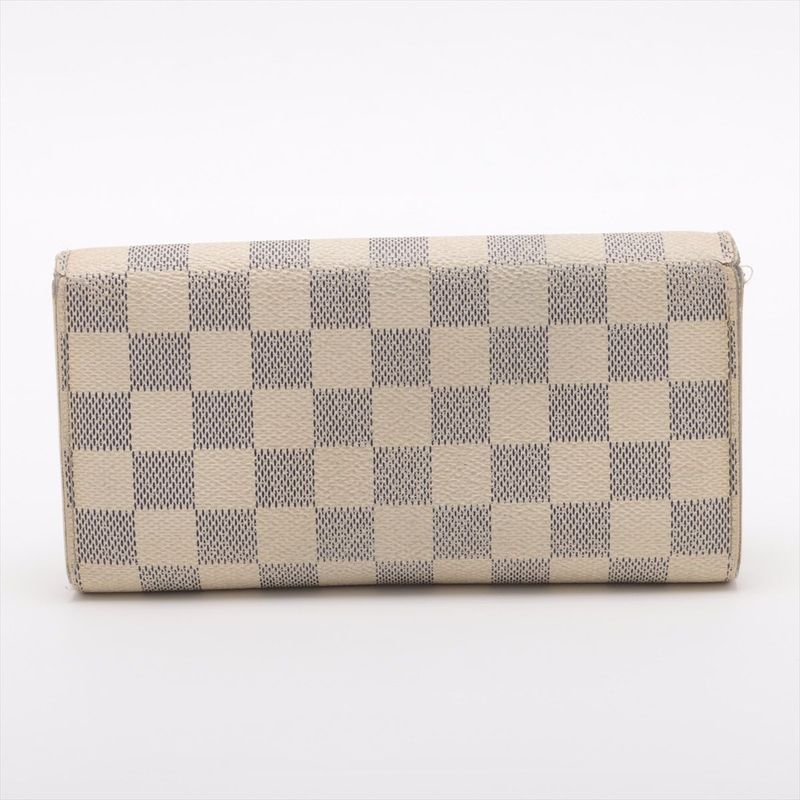 Louis Vuitton Damier Azur Portefeuille Sarah Long Wallet Ivory — view 7