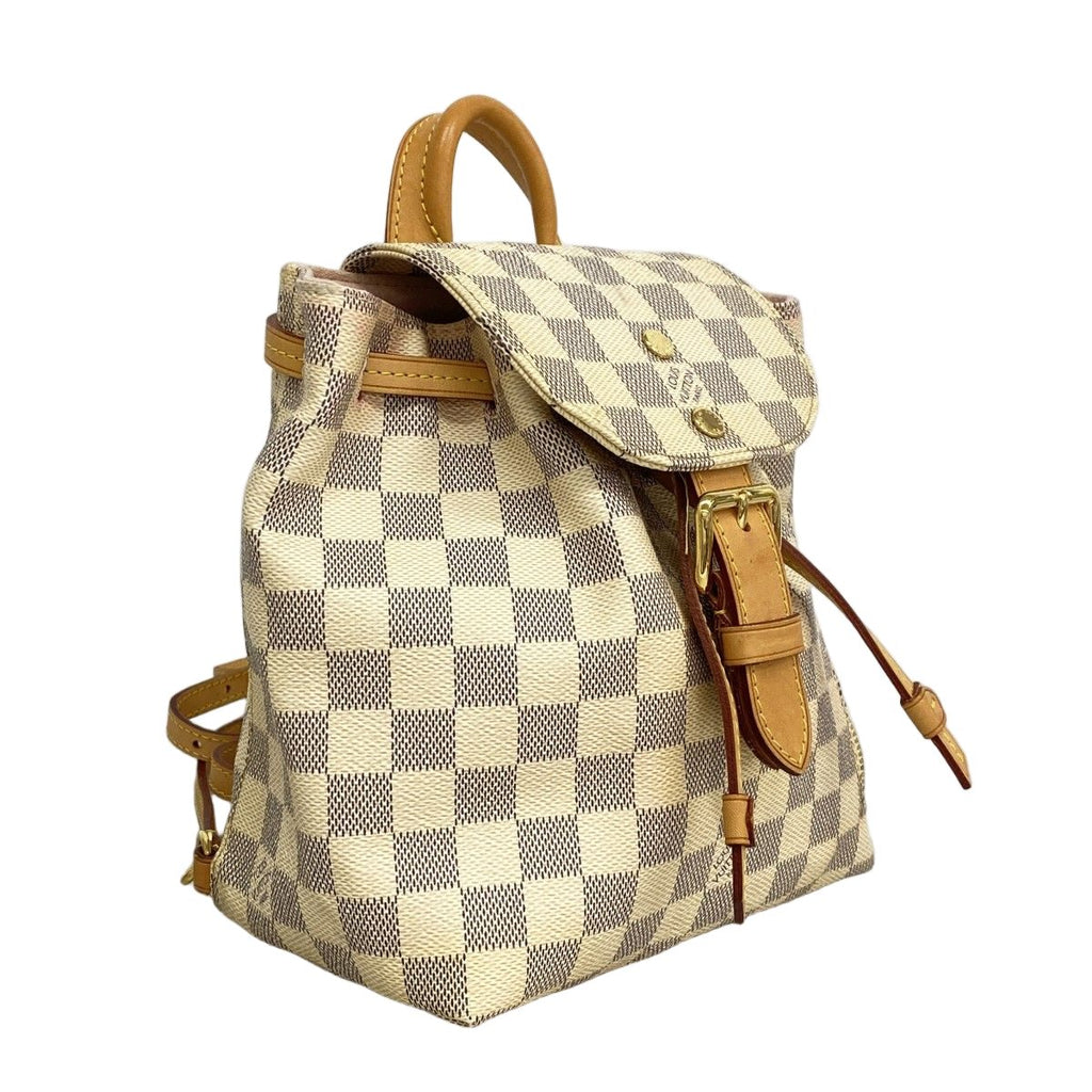 Louis Vuitton Backpack Damier Azur Sperone BB White — view 2