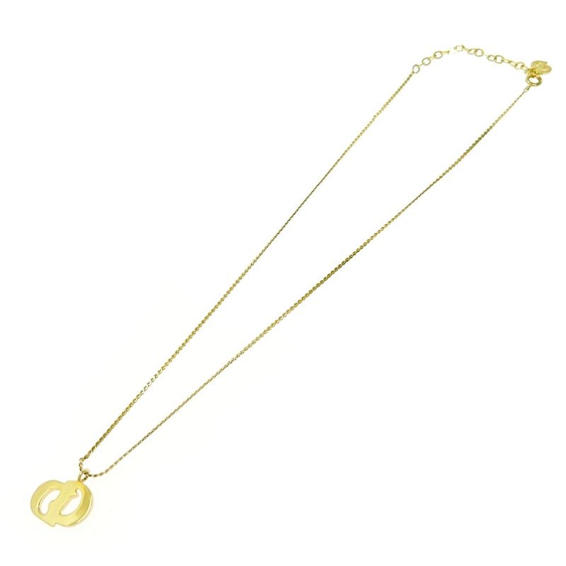 Christian Dior GP CD Logo Necklace Gold — view 5