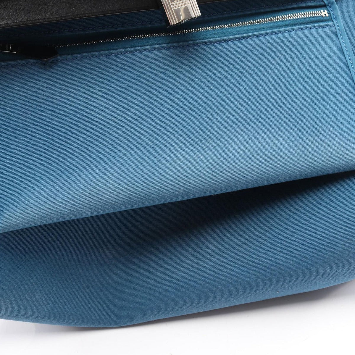 Hermes Handbag Herbag Her Bag Zip PM Blue de Garis Black Canvas Leather — view 9