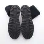 Chanel Boots CC Logo BK Fabric Leather — view 4