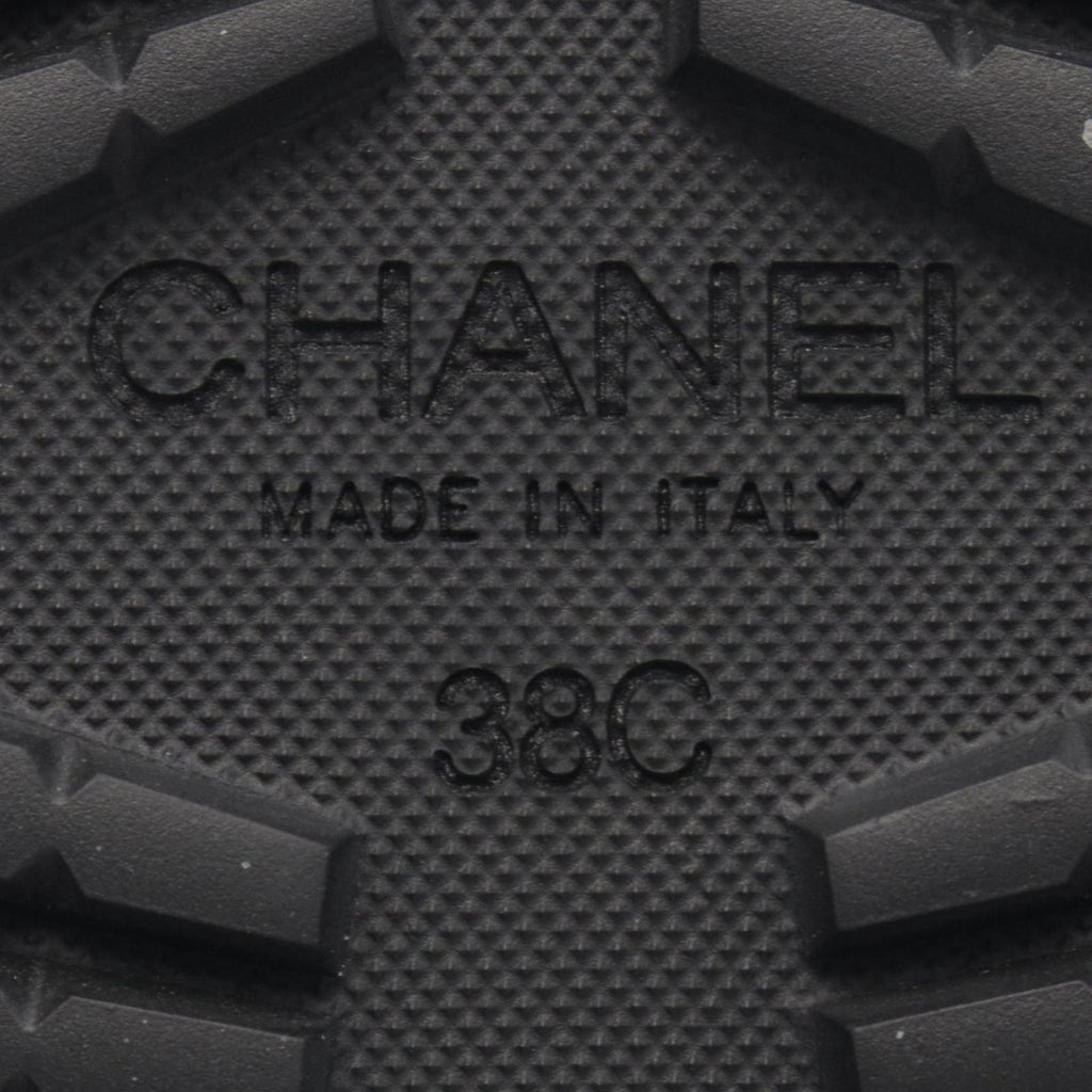Chanel Boots CC Logo BK Fabric Leather — view 6