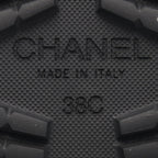 Chanel Boots CC Logo BK Fabric Leather — view 6
