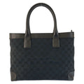 Gucci Black GG Canvas Leather 002 Tote